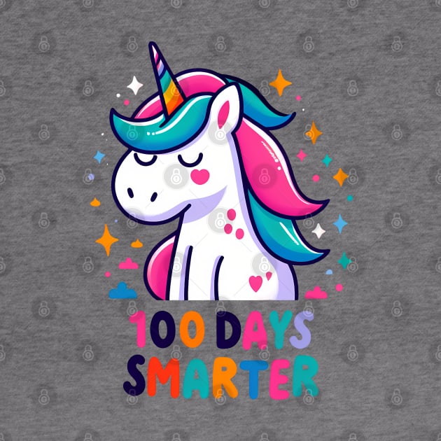 100 days smarter, colorful playfull unicorn by ANSAN